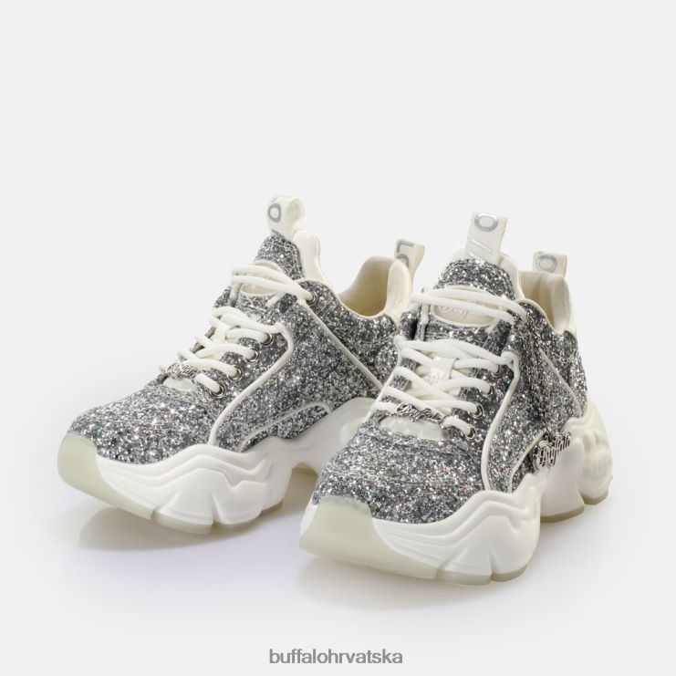 bijela/srebrna Buffalo binary glam sneaker sneaker low vegan |tenisice TDD6T501